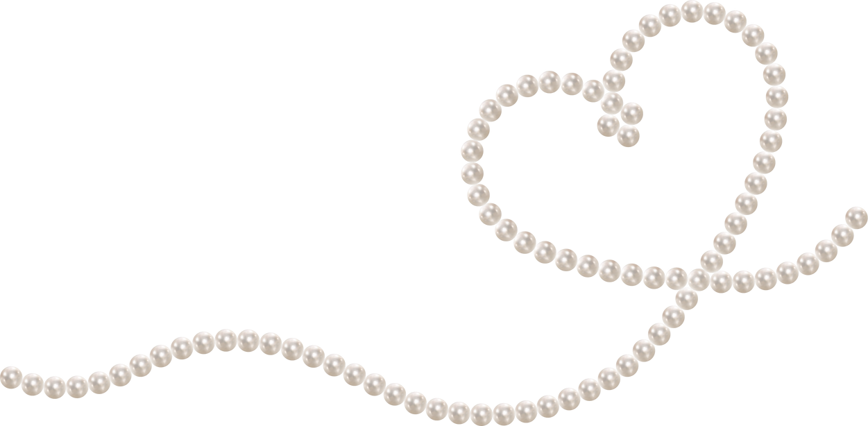 Pearl heart for love background. Beads shaped heart for women